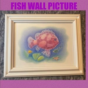 Bed Bath & Beyond Fish Wall Picture - Pink and Blue